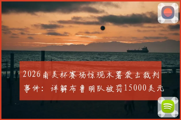 2026南美杯赛场惊现木薯袭击裁判事件：详解布鲁明队被罚15000美元全过程、南美足联处罚依据及球场安全规定